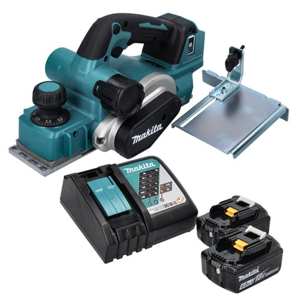 Makita DKP 181 RG strug akumulatorowy 82 mm 18 V bezszczotkowy + 2x akumulator 6,0 Ah + ładowarka