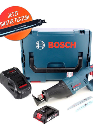 Bosch GSA 18 V-LI Professional 18 V Scie sabre sans fil avec boîtier L-Boxx + 1x Batterie 2,0 Ah + Chargeur AL 1820 CV