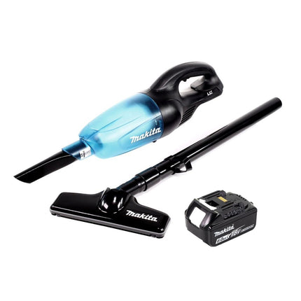 Aspirador a batería Makita DCL 180 G1 B 18 V negro + 1x batería 6,0 Ah - sin cargador