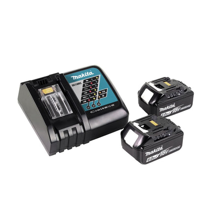 Aspirador a batería Makita DCL 180 RG B 18 V negro + 2x baterías 6,0 Ah + cargador