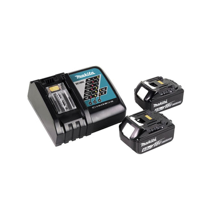 Makita DGA 506 RG cordless angle grinder 18 V 125 mm brushless + 2x rechargeable battery 6.0 Ah + charger