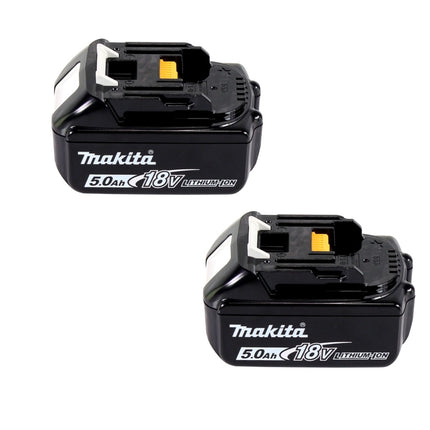 Makita DGA 900 TK Akku Winkelschleifer 36 V ( 2x 18 V ) 230 mm Brushless + 2x Akku 5,0 Ah + Koffer - ohne Ladegerät