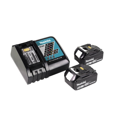 Makita DGA 900 RTK Akku Winkelschleifer 36 V ( 2x 18 V ) 230 mm Brushless + 2x Akku 5,0 Ah + Ladegerät + Koffer