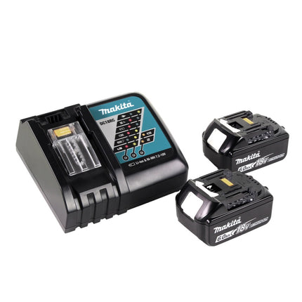 Makita DGA 900 RGK Akku Winkelschleifer 36 V ( 2x 18 V ) 230 mm Brushless + 2x Akku 6,0 Ah + Ladegerät + Koffer
