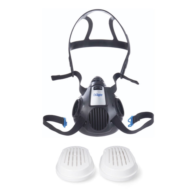 Masque respiratoire Dräger X-plore 3500 M demi-masque pour filtre à baïonnette taille M + 2x filtre à particules X-plore P3 R (6738011)