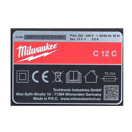 Milwaukee Akku Starter Set 12 V mit 4x Akku 1,5 Ah + M12 C12C Ladegerät