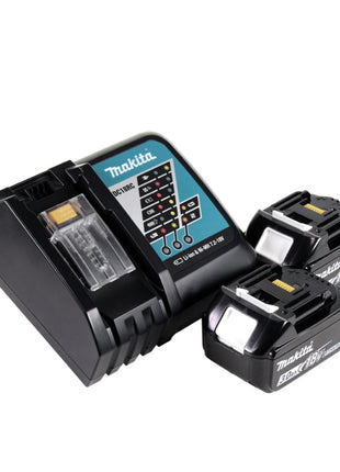 Makita DTW 300 RFJ cordless impact wrench 18 V 330 Nm 1/2" brushless + 2x rechargeable battery 3.0 Ah + charger + Makpac