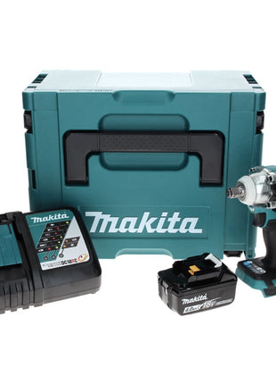 Makita DTW 300 RM1J cordless impact wrench 18 V 330 Nm 1/2" brushless + 1x rechargeable battery 4.0 Ah + charger + Makpac