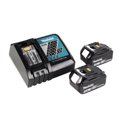 Llave de impacto sin cable Makita DTW 300 RT 18 V 330 Nm 1/2" sin escobillas + 2x batería recargable 5,0 Ah + cargador