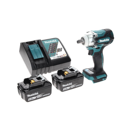 Llave de impacto sin cable Makita DTW 300 RT 18 V 330 Nm 1/2" sin escobillas + 2x batería recargable 5,0 Ah + cargador
