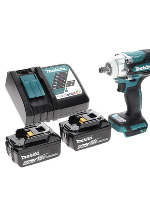 Makita DTW 300 RG cordless impact wrench 18 V 330 Nm 1/2" brushless + 2x rechargeable battery 6.0 Ah + charger