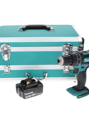Makita DHP 482 M1TX Trapano avvitatore con percussione a batteria 18 V 62 Nm + 1x Batteria 4,0 Ah + Set 70 punte + Valigetta in alluminio TX - senza caricabatterie