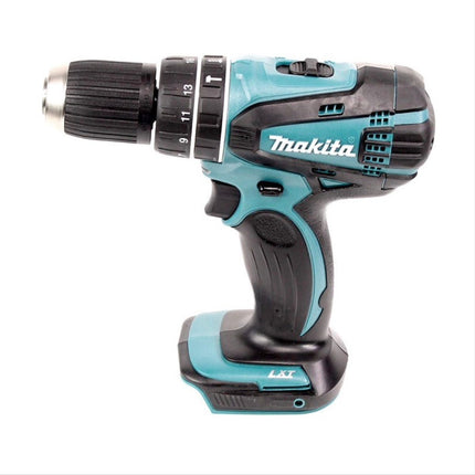 Makita DHP 456 SF1TX taladro percutor inalámbrico 18 V 50 Nm + 1x batería 3,0 Ah + cargador + juego de brocas de 70 piezas + maletín de aluminio TX