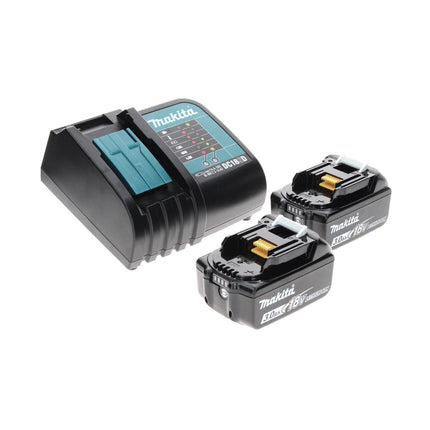 Taladro percutor inalámbrico Makita DHP 456 SFTX 18 V 50 Nm + 2x baterías 3,0 Ah + cargador + juego de brocas de 70 piezas + maletín de aluminio TX