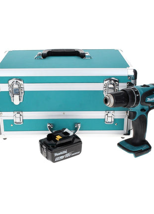 Makita DHP 456 T1TX Trapano avvitatore con percussione a batteria 18 V 50 Nm + 1x Batteria 5,0 Ah + Set di 70 punte + Valigetta in alluminio TX - senza caricabatterie