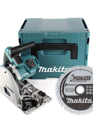 Sega ad immersione a batteria Makita DSP 600 ZJ 36 V (2x 18 V) senza spazzole + lama circolare EFFICUT + Makpac - senza batteria, senza caricabatterie