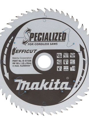 Sega ad immersione a batteria Makita DSP 600 ZJ 36 V (2x 18 V) senza spazzole + lama circolare EFFICUT + Makpac - senza batteria, senza caricabatterie