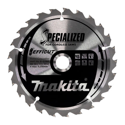 Sierra circular inalámbrica Makita DHS 680 Z 18 V 165 mm + hoja de sierra circular EFFIUT - sin batería, sin cargador