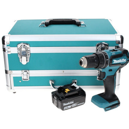 Makita DHP 485 M1TX Akku Schlagbohrschrauber 18 V 50 Nm Brushless + 1x Akku 4,0 Ah + 70 tlg. Bit Bohrer Set + TX Alu Koffer - ohne Ladegerät
