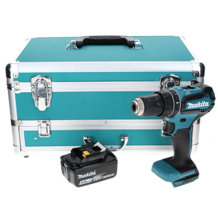 Makita DHP 485 T1TX Akku Schlagbohrschrauber 18 V 50 Nm Brushless + 1x Akku 5,0 Ah + 70 tlg. Bit Bohrer Set + TX Alu Koffer - ohne Ladegerät