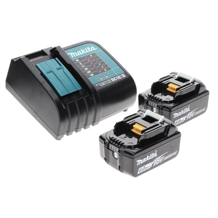 Makita DHP 485 SGTX Akku Schlagbohrschrauber 18 V 50 Nm Brushless + 2x Akku 6,0 Ah + Ladegerät + 70 tlg. Bit Bohrer Set + TX Alu Koffer