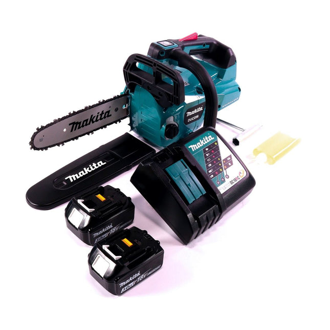 Makita DUC 256 RF Motosega a batteria 36 V ( 2x 18 V ) Brushless 25 cm + 2x batteria 3,0 Ah + caricabatterie