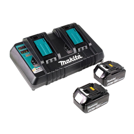 Makita DUC 256 PM Akumulatorowa pilarka łańcuchowa 36 V ( 2x 18 V ) Bezszczotkowa 25 cm + 2x akumulator 4,0 Ah + podwójna ładowarka