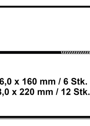 SPAX Tent Screws Camping Set 6 x 160 mm and 8 x 220 mm WIROX (4000009100019)