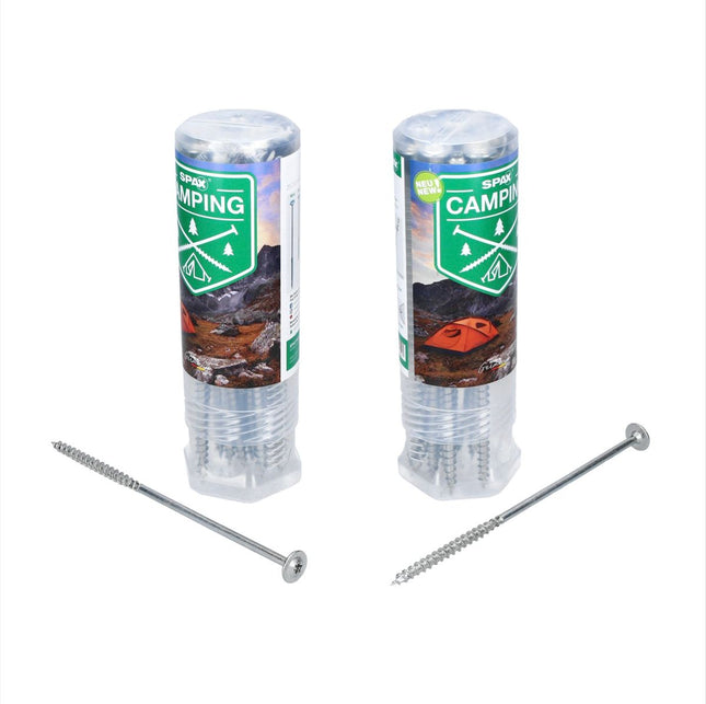 SPAX 2x Camping Screw Set 6 x 160mm and 8 x 220mm WIROX (2x 4000009100019)