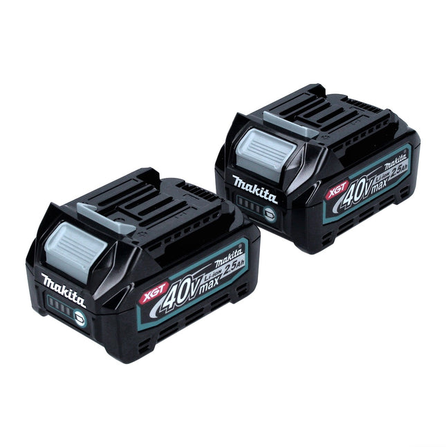 Zestaw akumulatorów Makita 40 V z 2x BL 4025 2,5 Ah ( 2x 191B36-3 ) XGT Li-Ion klasa ochrony IP64 z wyświetlaczem LED