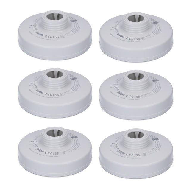 Dräger Rd40 6x P3 R Kit de filtres à particules (6x 6738932) pour masques complets X-plore 6000 et demi-masques X-plore 4000