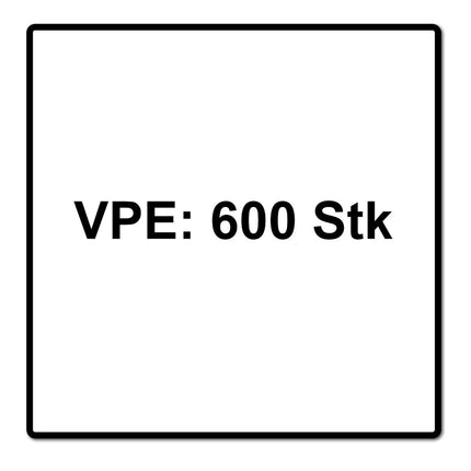SPAX 3,5 x 30 mm Vis à tête plate pour panneau arrière - 600 pièces (2x 0151010350303)