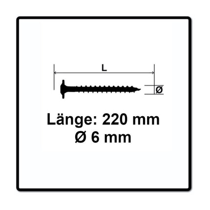 SPAX HI.FORCE Tellerkopf Schraube 6,0 x 220 mm 250 Stk. ( 5x 0251010602205 ) Torx T-Star Plus T30 Teilgewinde Wirox 4Cut