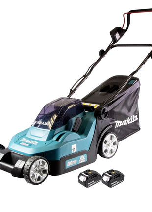 Makita DLM 432 F2 cordless lawn mower 36 V ( 2x 18 V ) 43 cm brushless + 2x battery 3.0 Ah - without charger