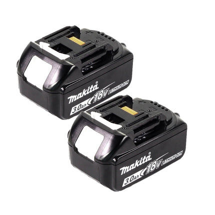 Cortacésped a batería Makita DLM 432 F2 36 V (2x 18 V) 43 cm sin escobillas + 2x batería 3,0 Ah - sin cargador