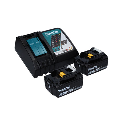Cortacésped a batería Makita DLM 432 RF2 36 V (2x 18 V) 43 cm sin escobillas + 2x batería 3,0 Ah + cargador