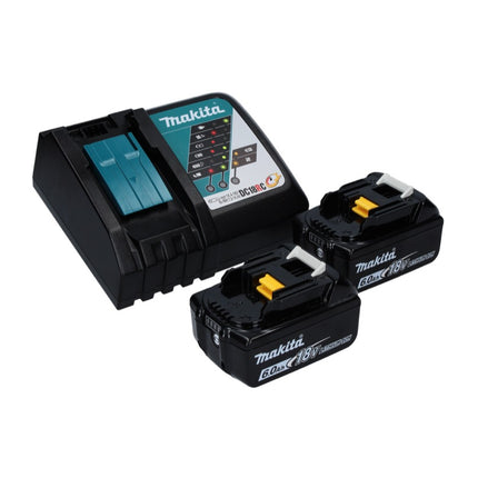 Cortacésped a batería Makita DLM 432 RG2 36 V (2x 18 V) 43 cm sin escobillas + 2x batería 6,0 Ah + cargador