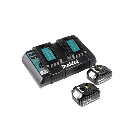 Makita DLM 382 PG2 Cordless lawn mower 36 V ( 2x 18 V ) 38 cm 40 l + 2x battery 6.0 Ah + double charger