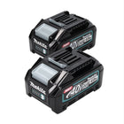 Juego de baterías Makita 2x BL 4040 40 V máx. 4,0 Ah XGT Li-Ion batería ( 2x 191B26-6 ) clase de protección IP64 con pantalla LED