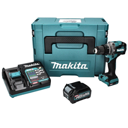 Makita HP 001 GD101 Akku Schlagbohrschrauber 40 V max. 140 Nm XGT Brushless + 1x Akku 2,5 Ah + Ladegerät + Makpac