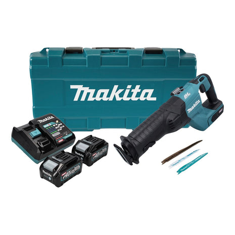 Makita JR 001 GM201 Cordless Reciprocating Saw 40 V max. brushless reciprocating saw XGT + 2x rechargeable battery 4.0 Ah + charger + case