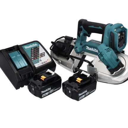 Makita DPB 183 RM cordless band saw 18 V 66 mm brushless + 2x battery 4.0 Ah + charger