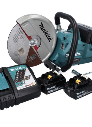 Makita DCE 090 RG2X1 Cordless Brushless Disc Cutter 36 V (2x 18 V) 230 mm + Batteries 6.0 Ah + Charger