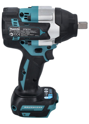 Makita DTW 701 T1 cordless impact wrench 18 V 700 Nm 1/2" XPT Brushless + 1x rechargeable battery 5.0 Ah - without charger