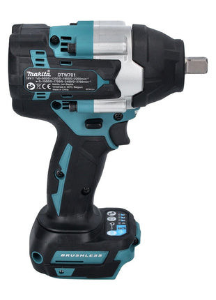 Makita DTW 701 RG1 cordless impact wrench 18 V 700 Nm 1/2" XPT Brushless + 1x rechargeable battery 6.0 Ah + charger