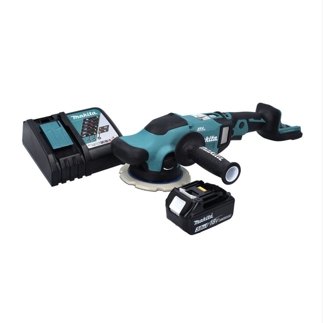 Makita DPO 600 RF1 Pulidora excéntrica a batería 18 V 150 mm XPT Brushless + 1 batería de 3,0 Ah + cargador