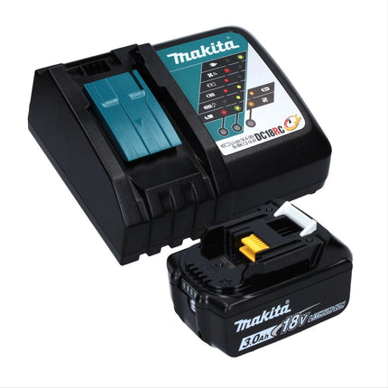 Makita DPO 600 RF1 cordless random orbital sander 18 V 150 mm XPT brushless + 1x 3.0 Ah battery + charger