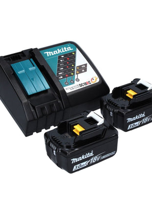 Makita DPO 600 RF akumulatorowa polerka mimośrodowa 18 V 150 mm XPT bezszczotkowa + 2x akumulator 3,0 Ah + ładowarka