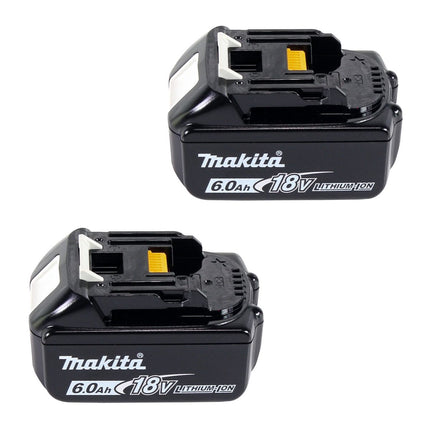 Makita DUB 363 G2V Akumulatorowa dmuchawa / odkurzacz do liści 36 V ( 2x 18 V ) Bezszczotkowa + zestaw ssący + 2x akumulator 6,0 Ah - bez ładowarki
