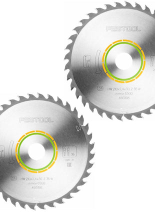 Festool Universal Sägeblatt W36 210 x 2,4 x 30 mm 2 Stk. ( 2x 493198 ) für Tauchsäge TS 75 - Toolbrothers